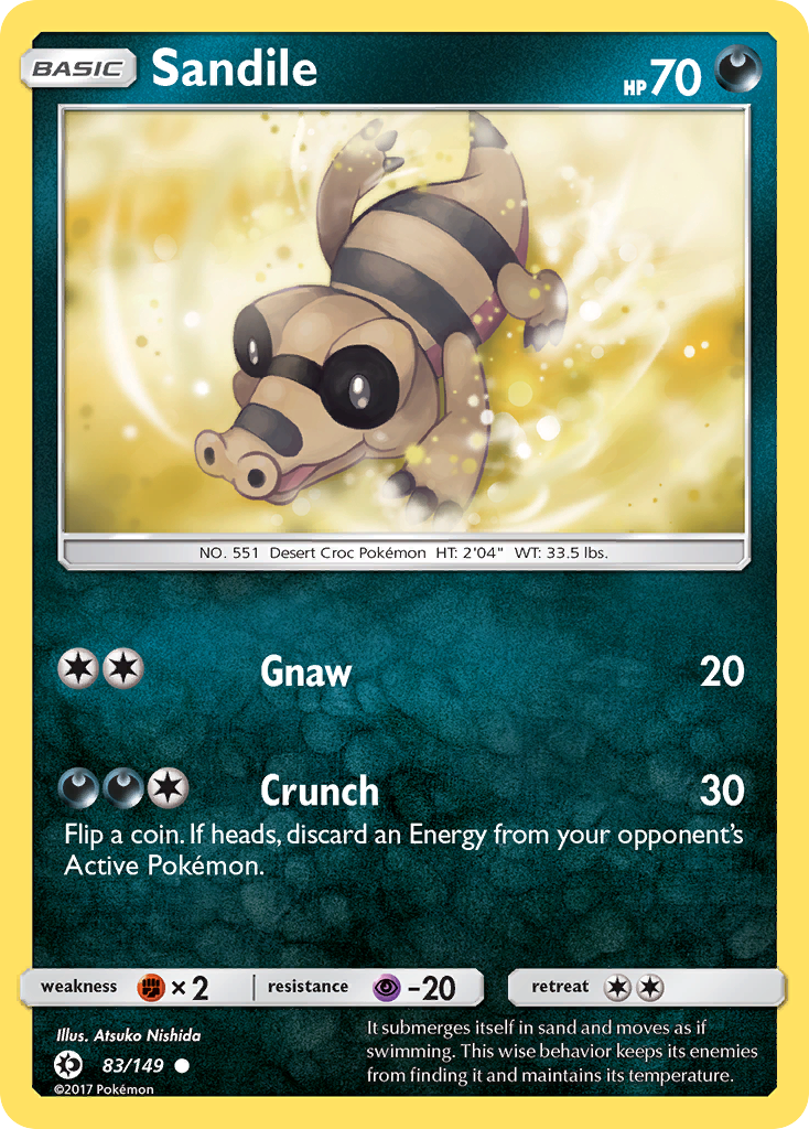 Sandile (83/149) [Sun & Moon: Base Set] | KingTCG.ca