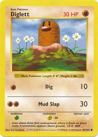 Diglett (47/102) [Base Set (Shadowless)] | KingTCG.ca