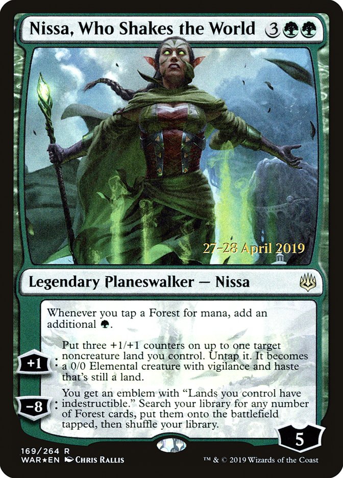 Nissa, Who Shakes the World  [War of the Spark Prerelease Promos] | KingTCG.ca