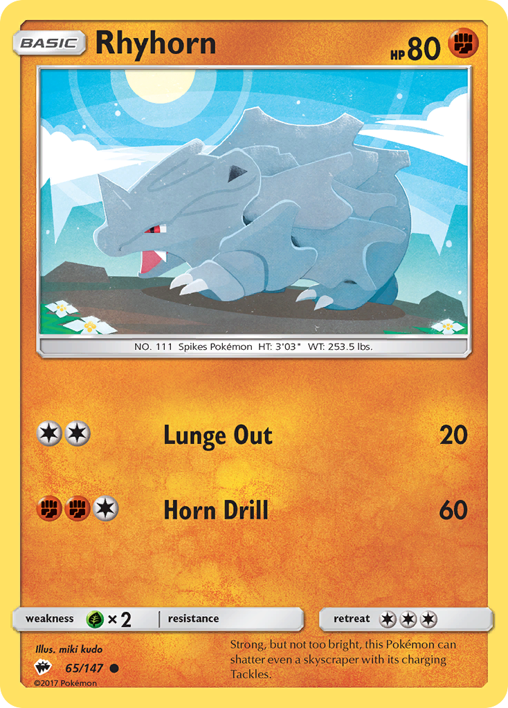 Rhyhorn (65/147) [Sun & Moon: Burning Shadows] | KingTCG.ca