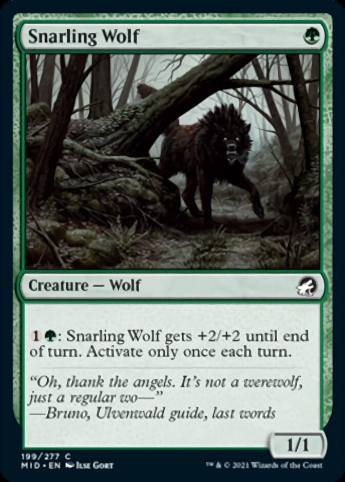 Snarling Wolf [Innistrad: Midnight Hunt] | KingTCG.ca