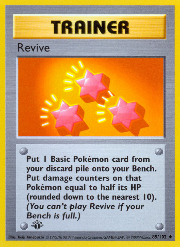 Revive (89/102) [Base Set 1st Edition] | KingTCG.ca