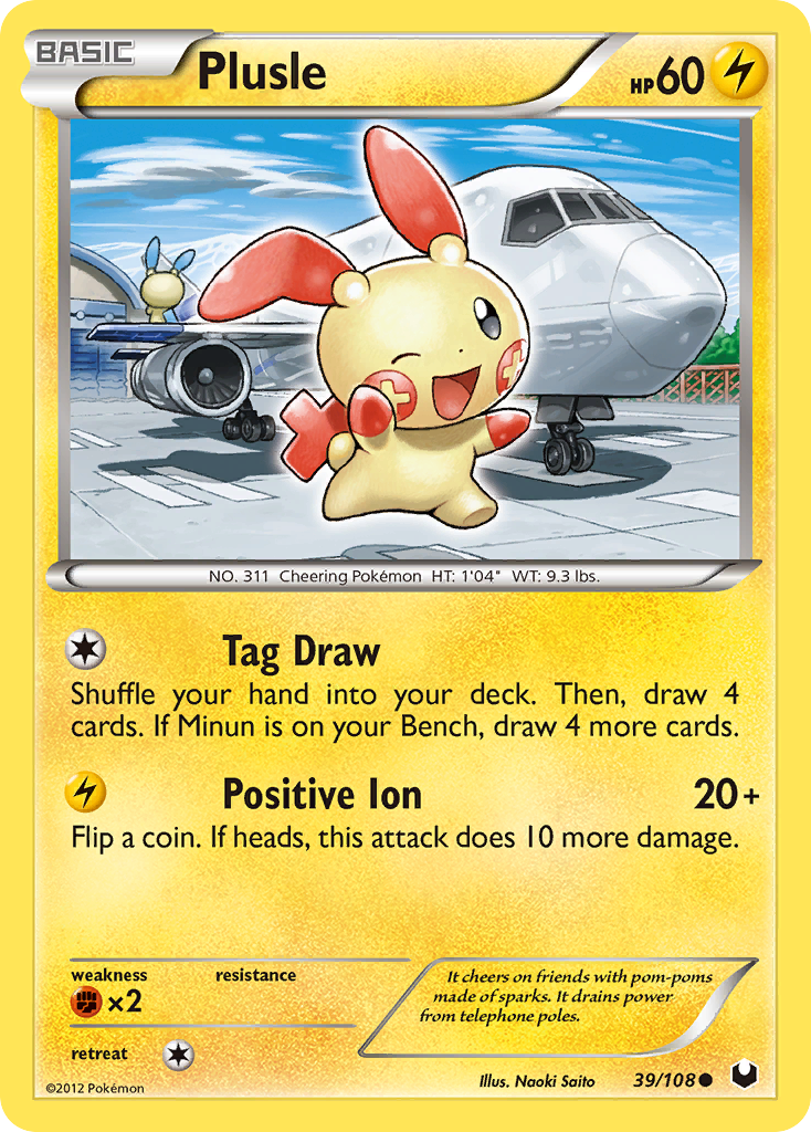 Plusle (39/108) [Black & White: Dark Explorers] | KingTCG.ca