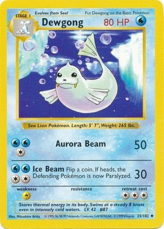 Dewgong (25/102) [Base Set (Shadowless)] | KingTCG.ca