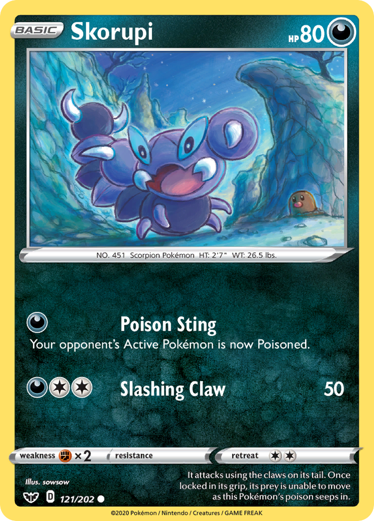 Skorupi (121/202) [Sword & Shield: Base Set] | KingTCG.ca