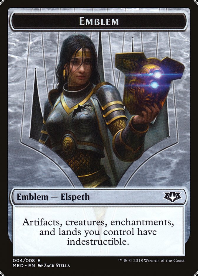 Emblem - Elspeth, Knight-Errant [Mythic Edition Tokens] | KingTCG.ca