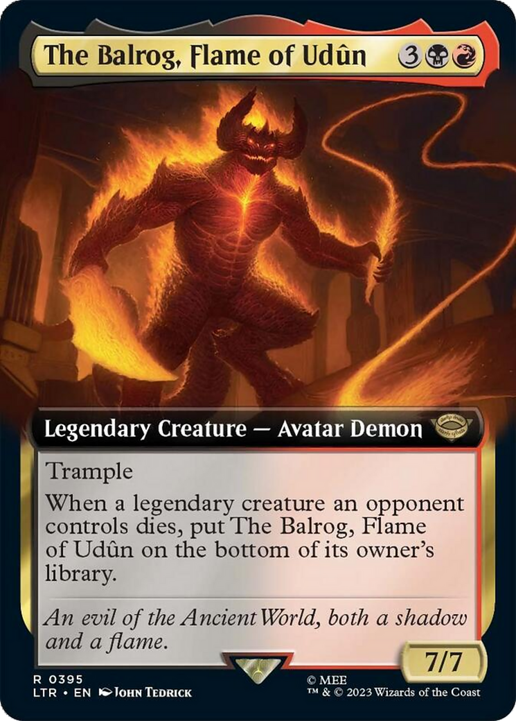 The Balrog, Flame of Udun (Extended Art) [The Lord of the Rings: Tales of Middle-Earth] | KingTCG.ca