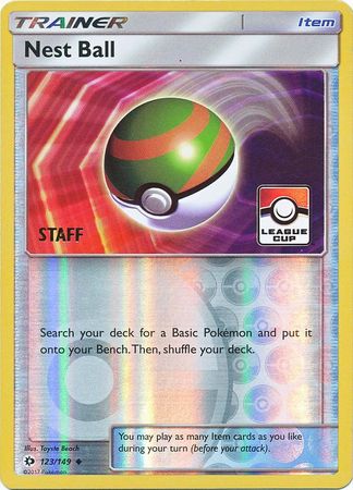 Nest Ball (123/149) (League Promo Staff) [Sun & Moon: Base Set] | KingTCG.ca