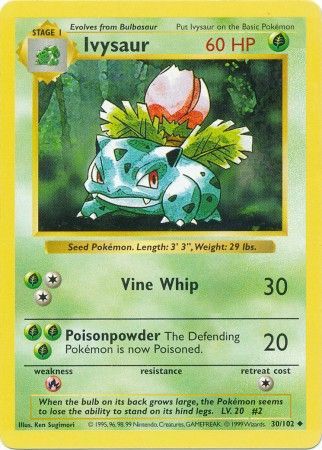 Ivysaur (30/102) [Base Set (Shadowless)] | KingTCG.ca