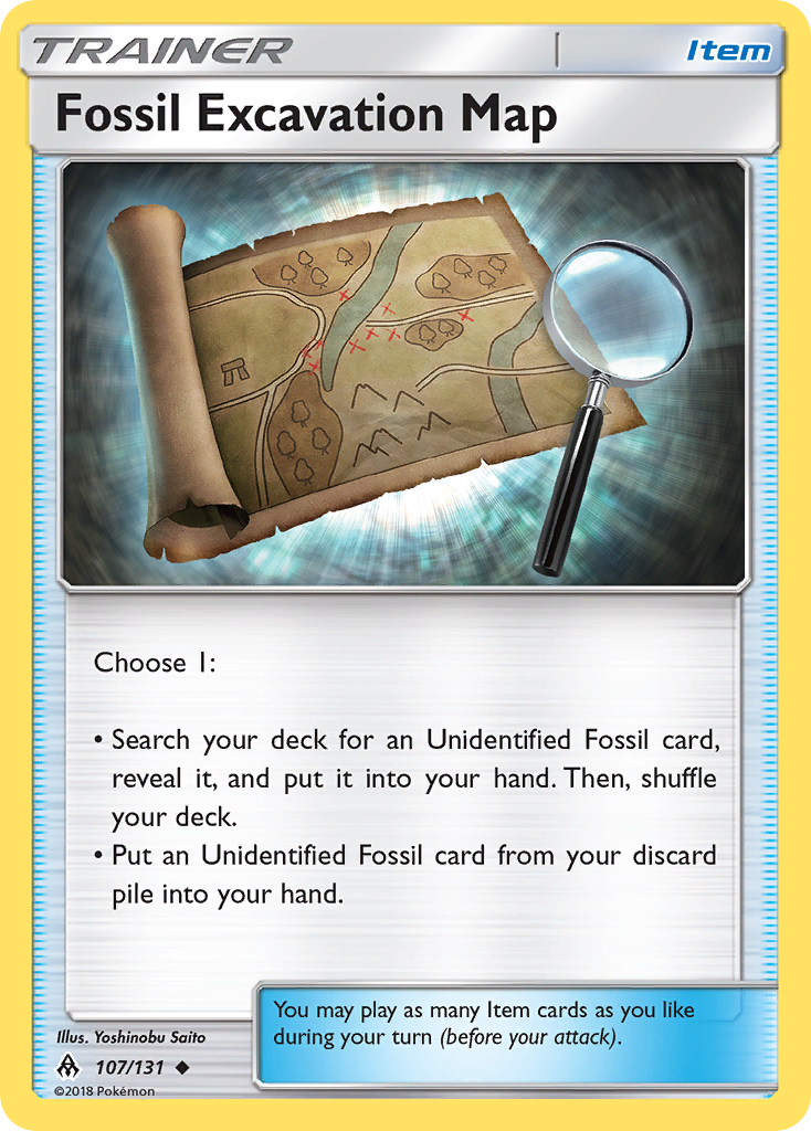 Fossil Excavation Map (107/131) [Sun & Moon: Forbidden Light] | KingTCG.ca