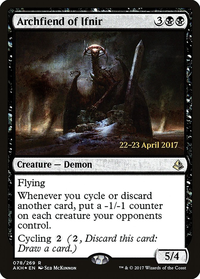 Archfiend of Ifnir (Prerelease Promo) [Amonkhet Prerelease Promos] | KingTCG.ca