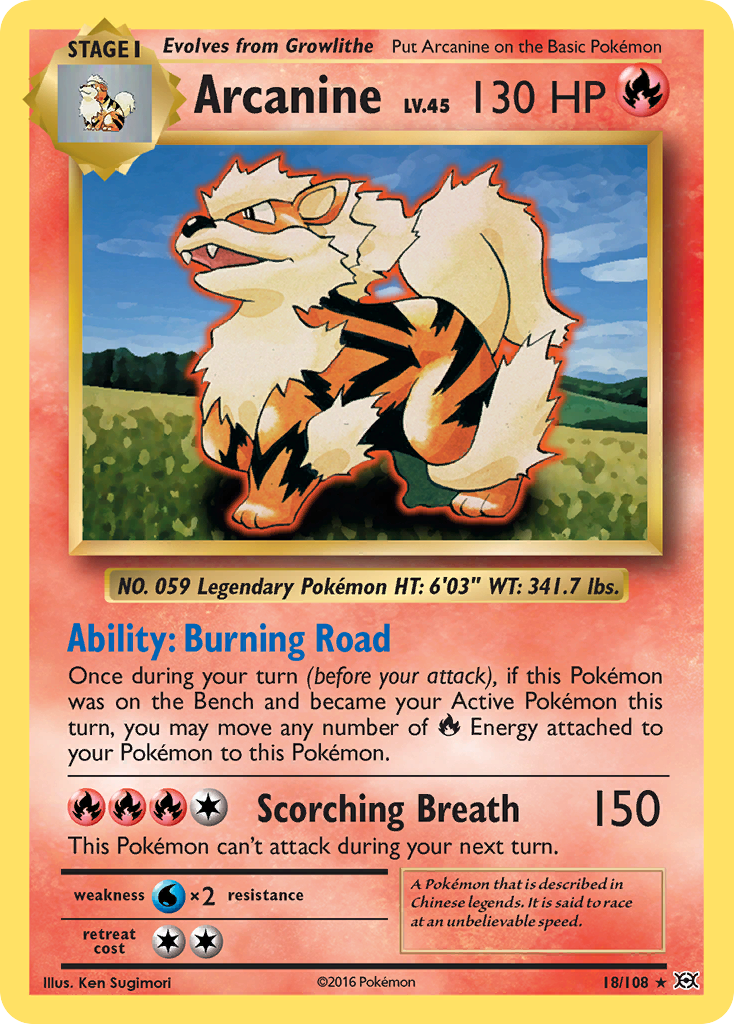 Arcanine (18/108) [XY: Evolutions] | KingTCG.ca