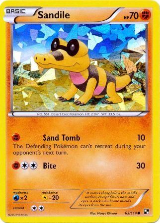 Sandile (63/114) (Cracked Ice Holo) [Black & White] | KingTCG.ca