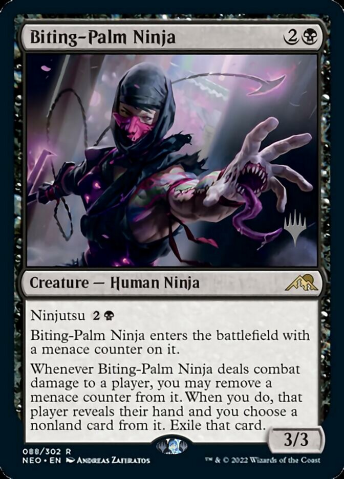 Biting-Palm Ninja (Promo Pack) [Kamigawa: Neon Dynasty Promos] | KingTCG.ca