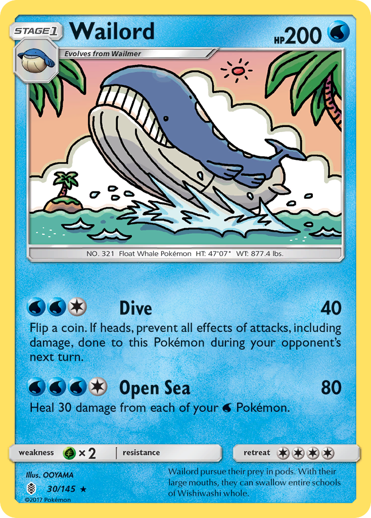 Wailord (30/145) [Sun & Moon: Guardians Rising] | KingTCG.ca