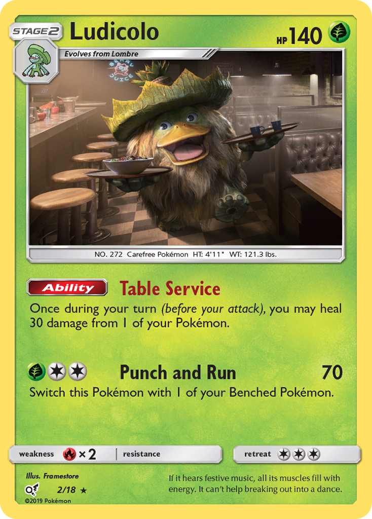 Ludicolo (2/18) [Sun & Moon: Detective Pikachu] | KingTCG.ca