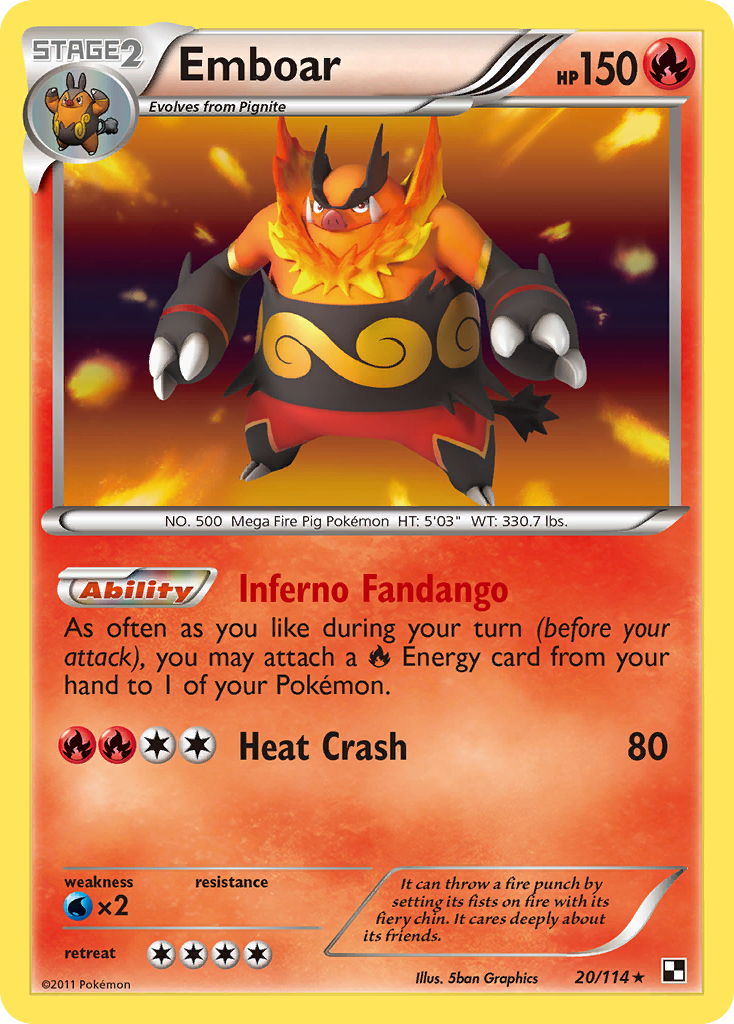 Emboar (20/114) [Black & White: Base Set] | KingTCG.ca