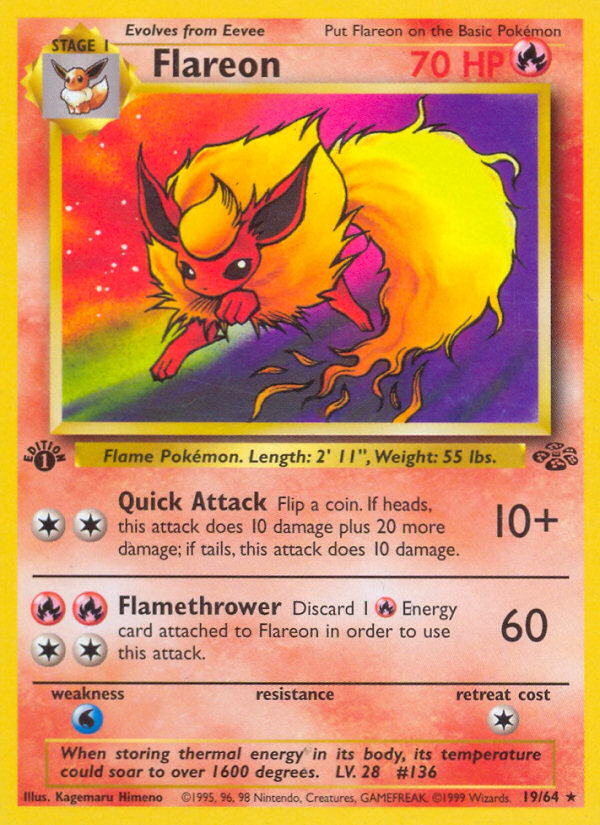 Flareon (19/64) [Jungle 1st Edition] | KingTCG.ca