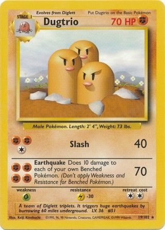 Dugtrio (19/102) [Base Set] | KingTCG.ca