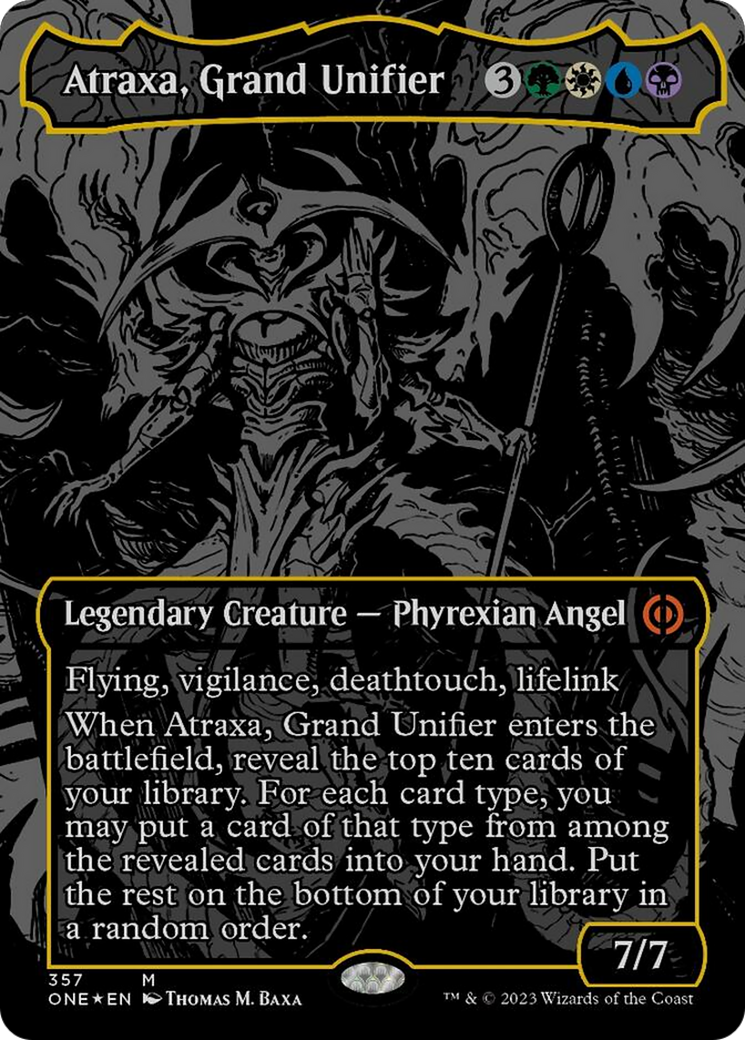 Atraxa, Grand Unifier (Oil Slick Raised Foil) [Phyrexia: All Will Be One] | KingTCG.ca