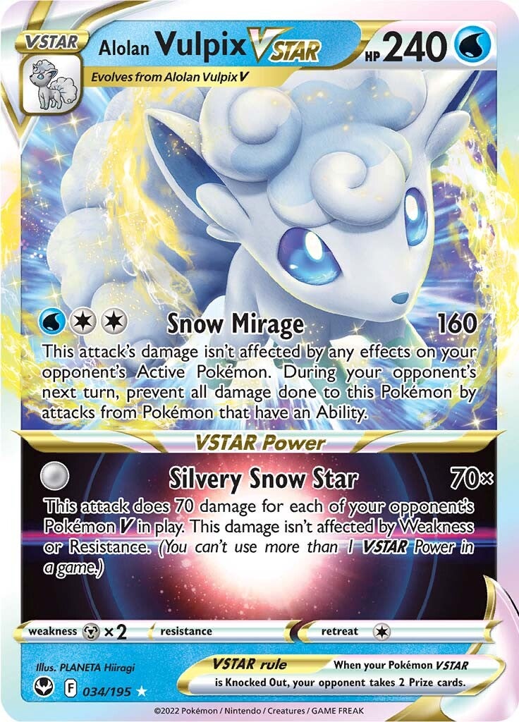 Alolan Vulpix VSTAR (034/195) [Sword & Shield: Silver Tempest] | KingTCG.ca