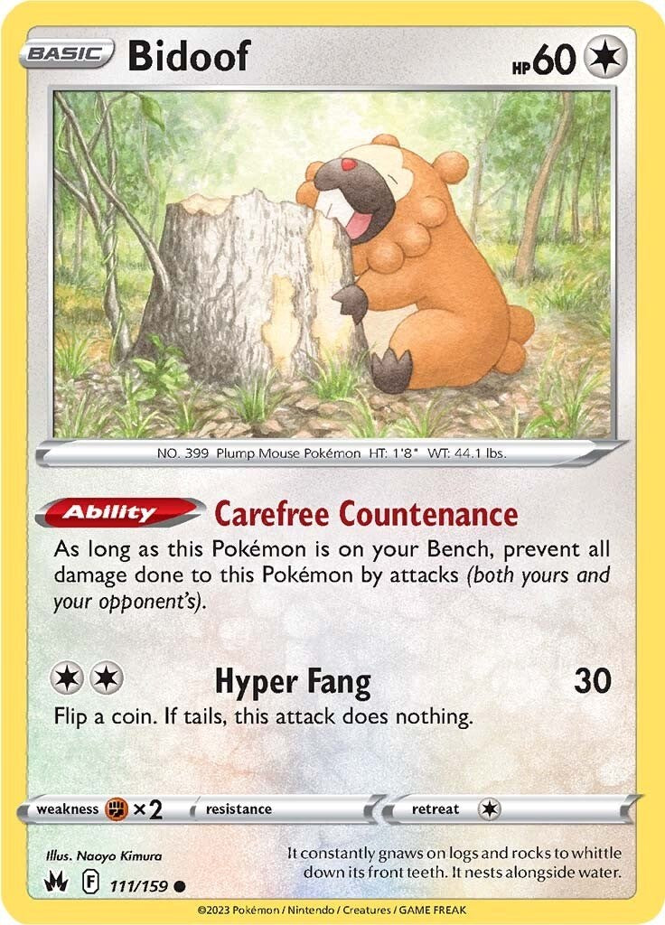 Bidoof (111/159) [Sword & Shield: Crown Zenith] | KingTCG.ca