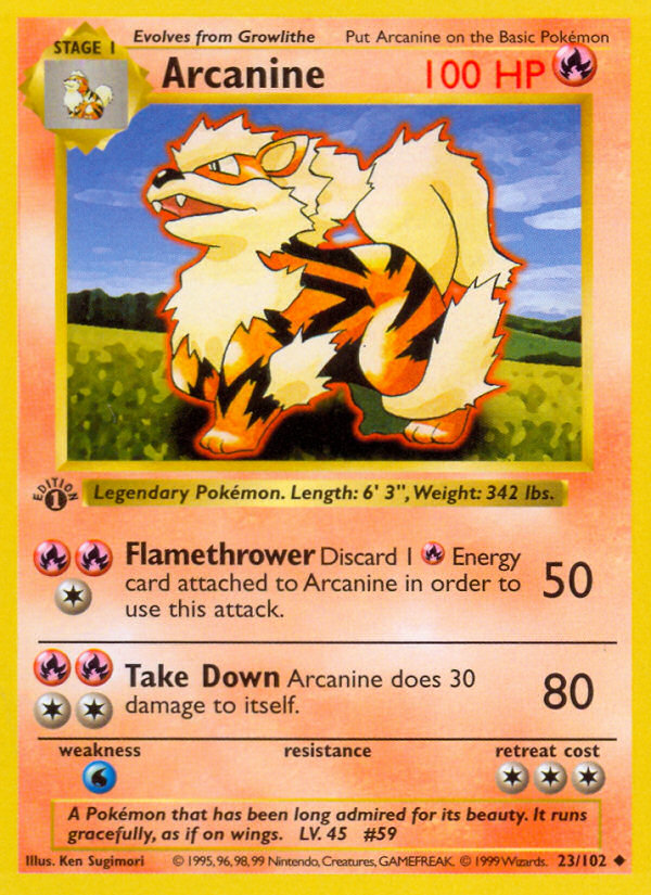 Arcanine (23/102) [Base Set 1st Edition] | KingTCG.ca