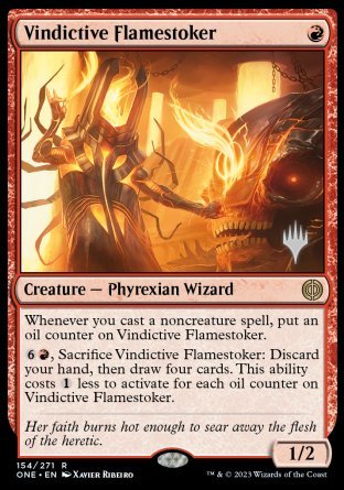 Vindictive Flamestoker (Promo Pack) [Phyrexia: All Will Be One Promos] | KingTCG.ca