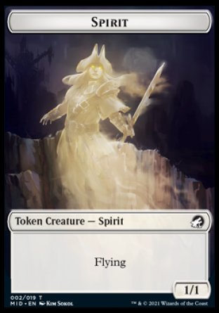 Spirit // Bat Double-sided Token [Innistrad: Midnight Hunt Tokens] | KingTCG.ca