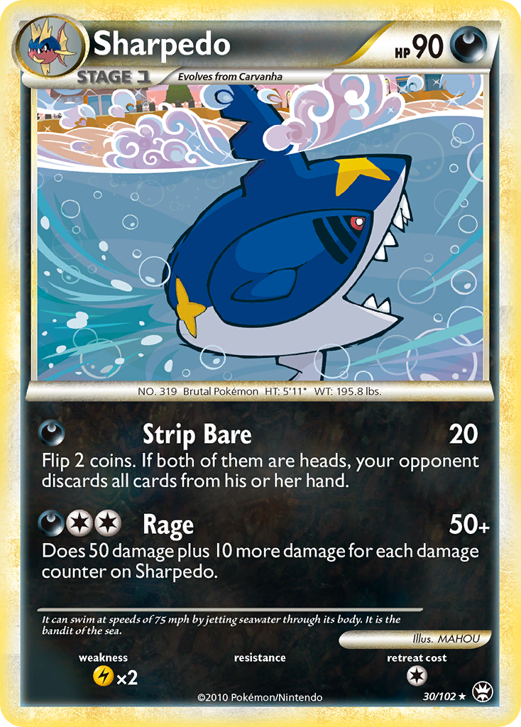 Sharpedo (30/102) [HeartGold & SoulSilver: Triumphant] | KingTCG.ca