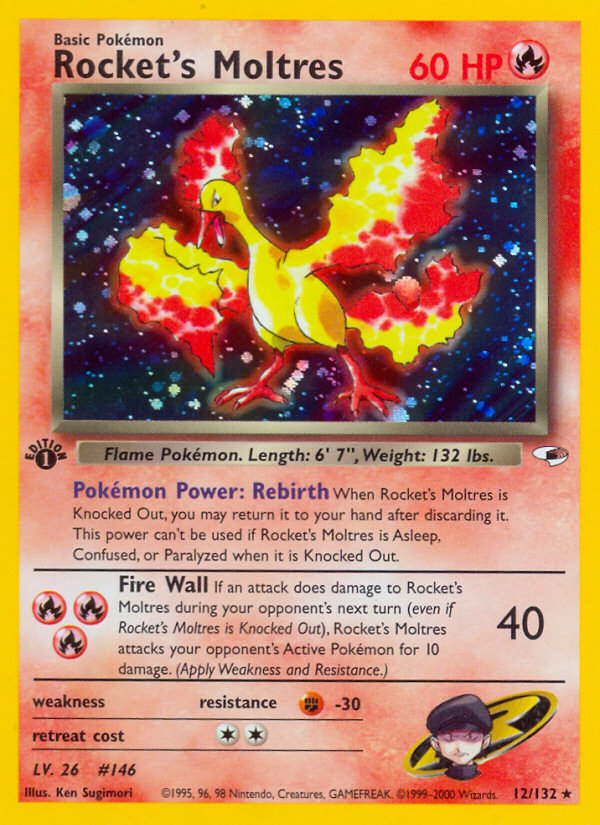 Rocket's Moltres (12/132) [Gym Heroes 1st Edition] | KingTCG.ca