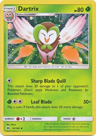 Dartrix (10/149) (Cosmos Holo) [Sun & Moon: Base Set] | KingTCG.ca