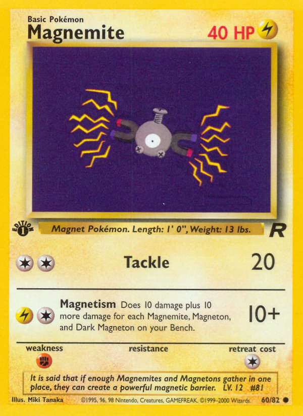 Magnemite (60/82) [Team Rocket 1st Edition] | KingTCG.ca