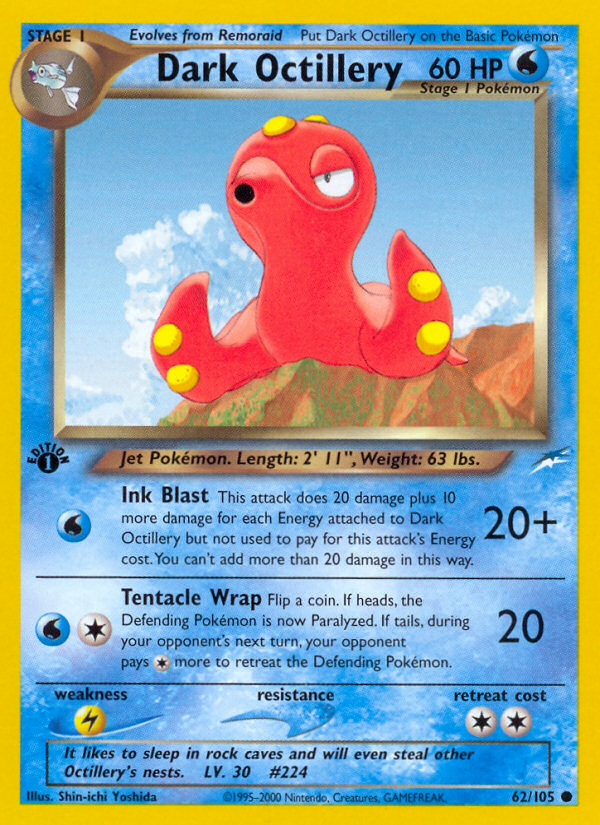 Dark Octillery (62/105) [Neo Destiny 1st Edition] | KingTCG.ca