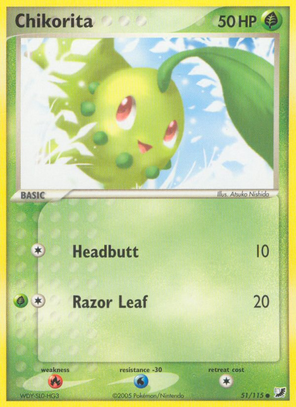 Chikorita (51/115) [EX: Unseen Forces] | KingTCG.ca