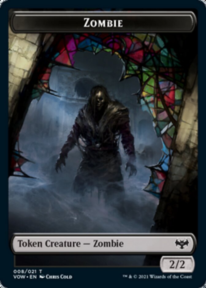 Zombie (008) // Spirit (002) Double-sided Token [Innistrad: Crimson Vow Tokens] | KingTCG.ca