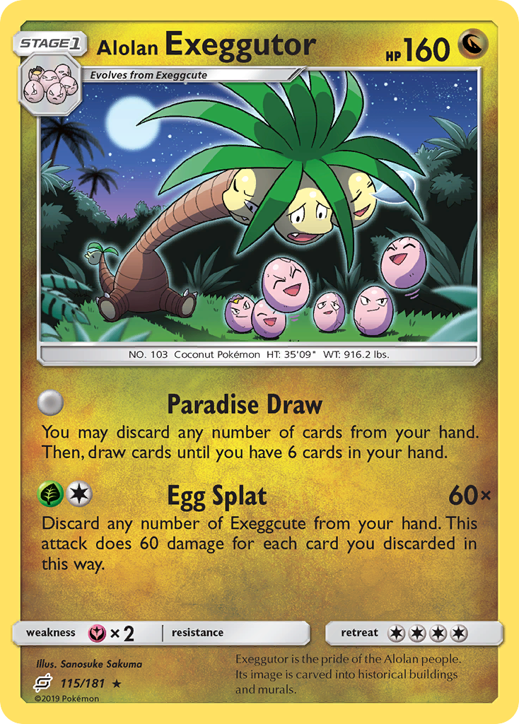 Alolan Exeggutor (115/181) [Sun & Moon: Team Up] | KingTCG.ca