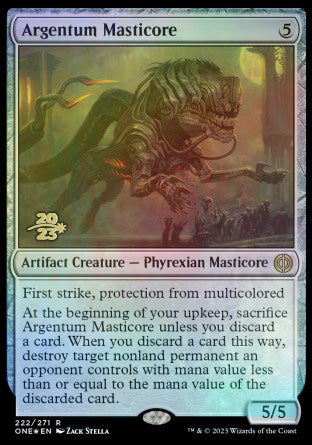 Argentum Masticore [Phyrexia: All Will Be One Prerelease Promos] | KingTCG.ca