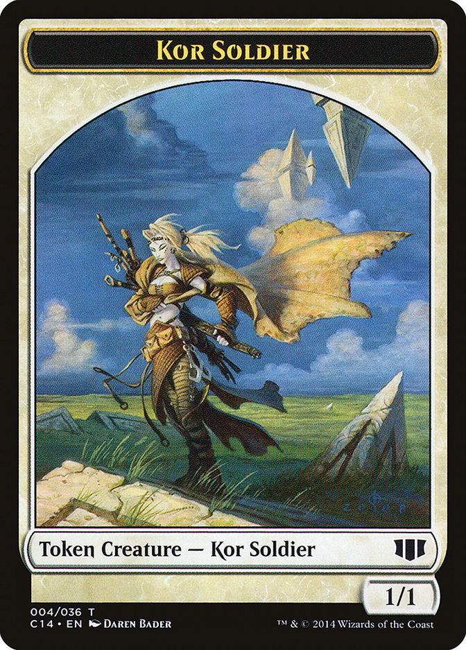 Kor Soldier // Pegasus Double-sided Token [Commander 2014 Tokens] | KingTCG.ca