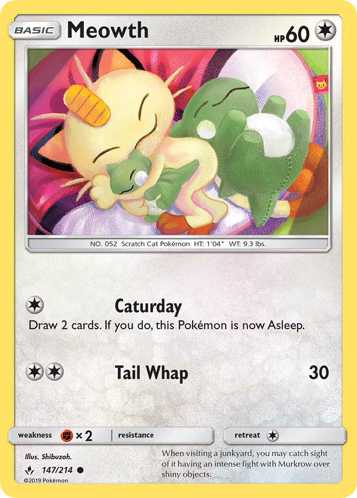 Meowth (147/214) [Sun & Moon: Unbroken Bonds] | KingTCG.ca