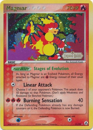 Magmar (21/92) (Stamped) [EX: Legend Maker] | KingTCG.ca