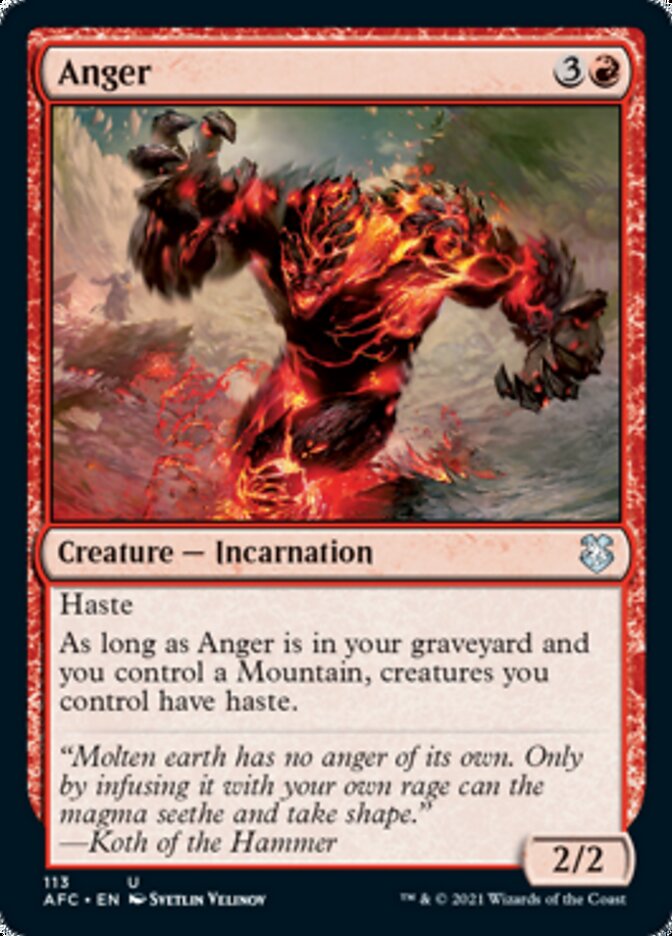 Anger [Dungeons & Dragons: Adventures in the Forgotten Realms Commander] | KingTCG.ca