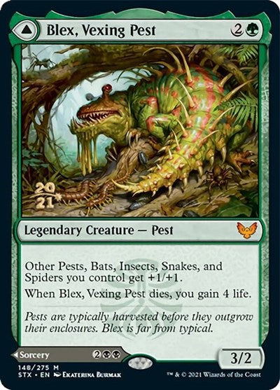 Blex, Vexing Pest // Search for Blex [Strixhaven: School of Mages Prerelease Promos] | KingTCG.ca