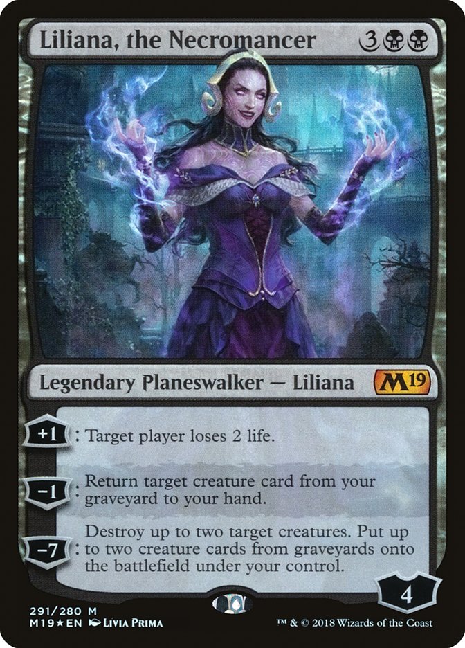 Liliana, the Necromancer [Core Set 2019] | KingTCG.ca