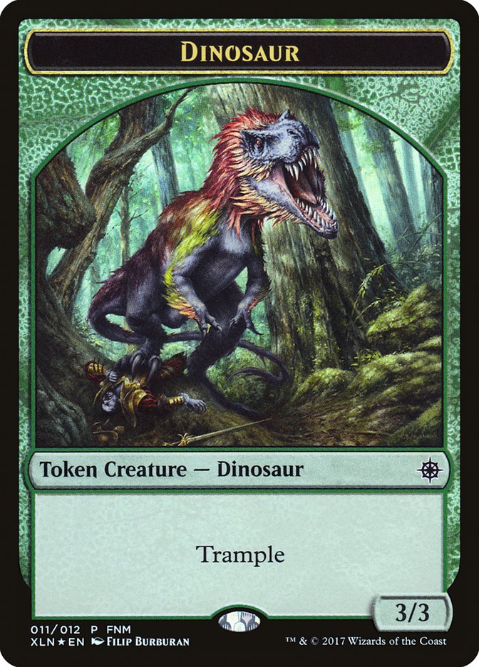 Dinosaur // Treasure (011) Token [Friday Night Magic 2017] | KingTCG.ca