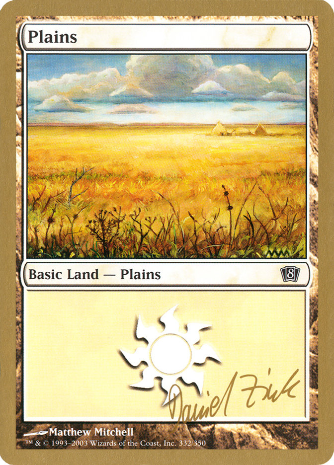 Plains (dz332) (Daniel Zink) [World Championship Decks 2003] | KingTCG.ca