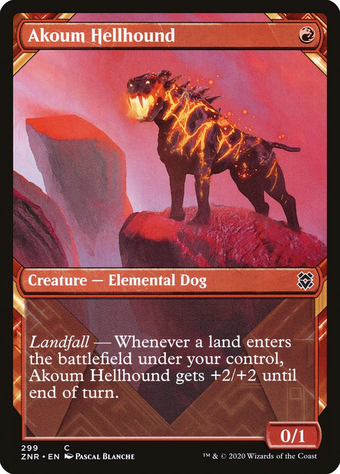 Akoum Hellhound (Showcase) [Zendikar Rising] | KingTCG.ca