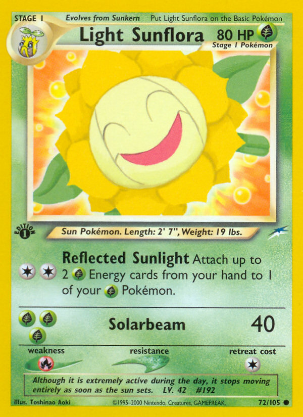 Light Sunflora (72/105) [Neo Destiny 1st Edition] | KingTCG.ca