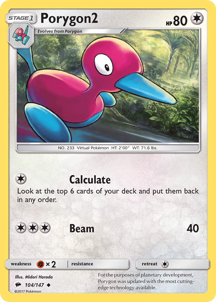 Porygon2 (104/147) [Sun & Moon: Burning Shadows] | KingTCG.ca