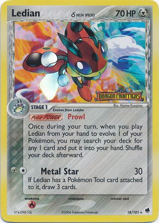 Ledian (18/101) (Delta Species) (Stamped) [EX: Dragon Frontiers] | KingTCG.ca